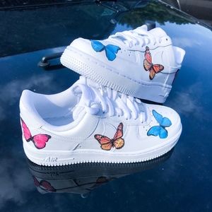 nike shoes with butterflies